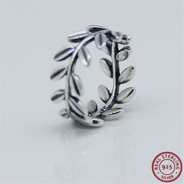 

925 sterling silver laurel wreath rings for women jewelry feature endless branch of laurel leave symbolize peace & victor flr023, Golden;silver