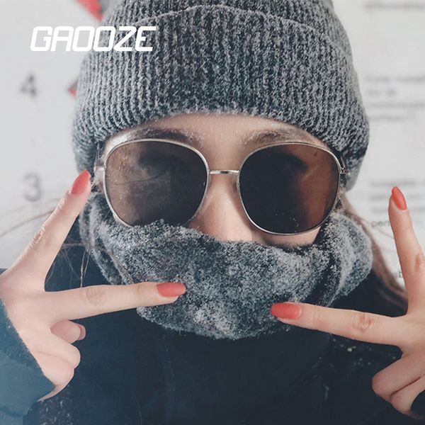 

gaooze round sunglasses ladies retro brand oversized glasses for travel uv400 vintage sunglasses women oculos lxd468, White;black