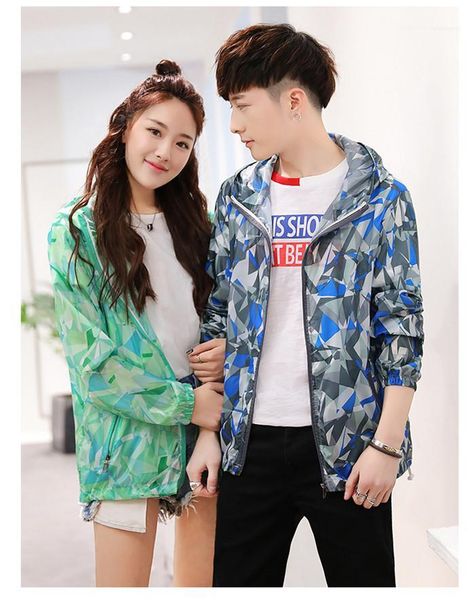 

couple outdoor quckly drying ultra thin sunscreen outwear males zipper fly clothes mens camouflage print sports jackets, Black;brown