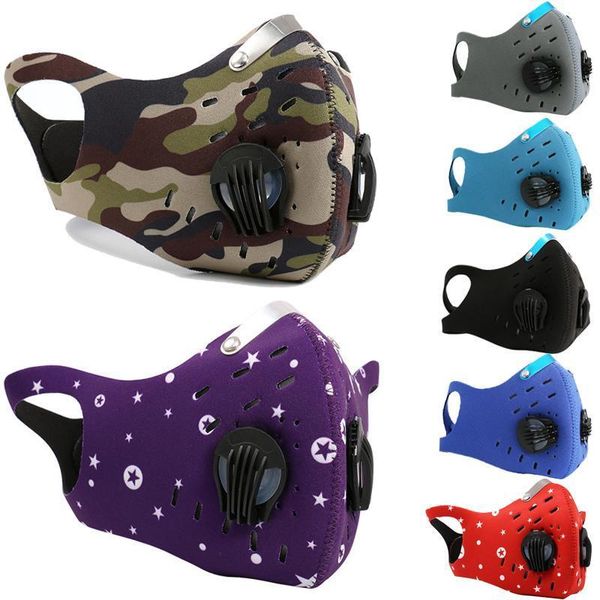 

face m sports cycling neoprene protective outdoor masks daily training mask pm2.5 95% with ear loop activated carbon filter washable mask1