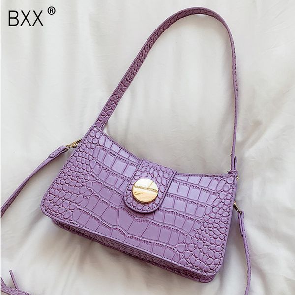 

bxx] crocodile pattern pu leather crossbody bags for women 2020 summer simple shoulder handbags travel cross body bag hm990