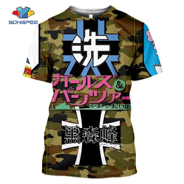 

3d anime print homme men girls und panzer 3d print shirts anime humor humor men clothing