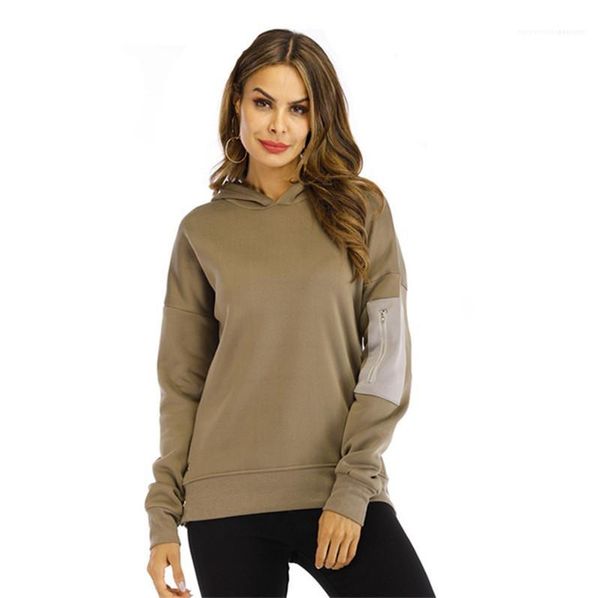 

pullover hoodies long sleeve teenager girl fashion clothes designer sleeve pocket womens hoodies street hiphop styles, Black