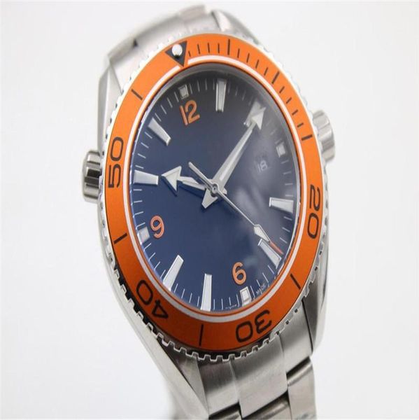 

2020 new factory fashion master co-axial series orange rotating ceramic bezel automatic machinery man watches, Slivery;brown