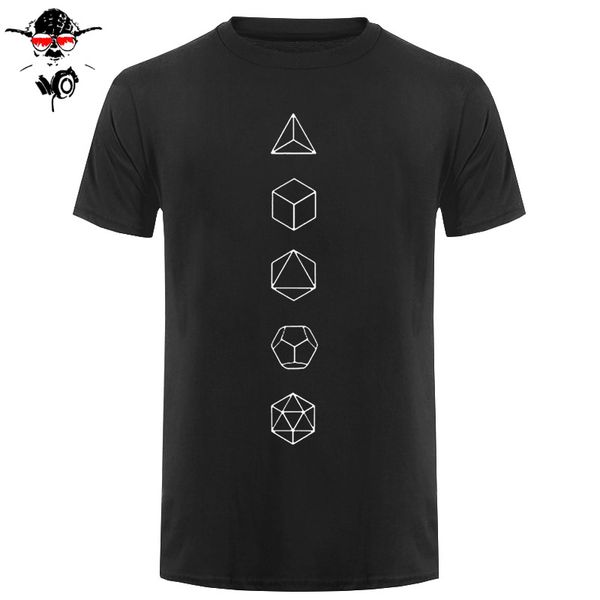 

платоническая solids сакральная геометрия эволюция смешные футболки для мужчин с коротким рукавом o шеи хлопка t-shirt summer tops tee челов