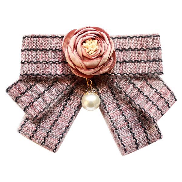 

handmade flower fabric striped luxury bow ties brooch for women accessories uniform bowtie student neck tie formal dress shirt, Blue;purple
