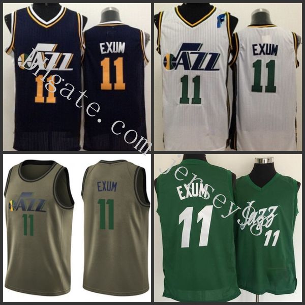 

utah jazz men #11 dante exum green nba men red jersey, Black