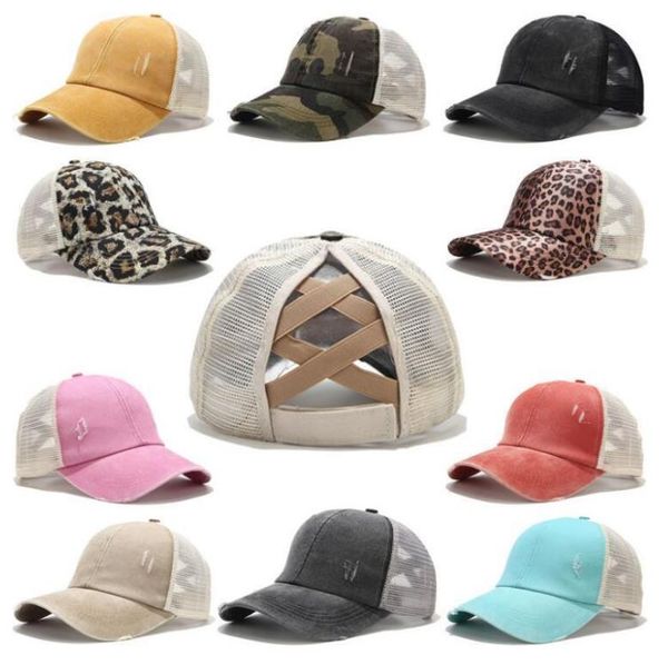 

16 colors ponytail baseball cap messy bun hats for women washed cotton snapback caps casual summer sun visor outdoor hat dlh467, Blue;gray
