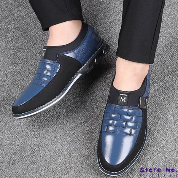 

men male dress flats man formal vintage pu slip on flat shoes mens business driving zapatos de hombres personlizar zapatos m0011, Black