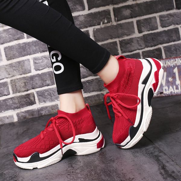 

women shoes outdoor socks sneakers for women mesh breathable walking shoes brand femme red high sport girls woman