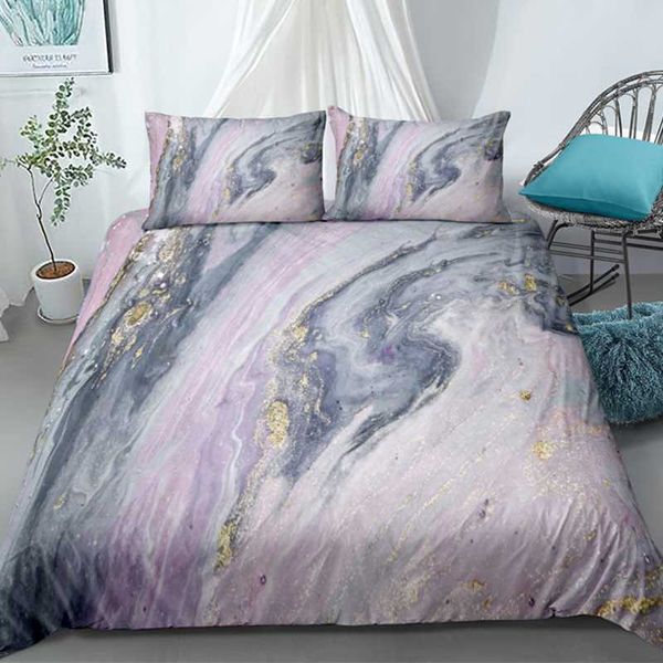 

grey blue quicksand printed duvet cover set bedding sets with pillow case luxury microfiber bedspread home textiles 2/3 pcs