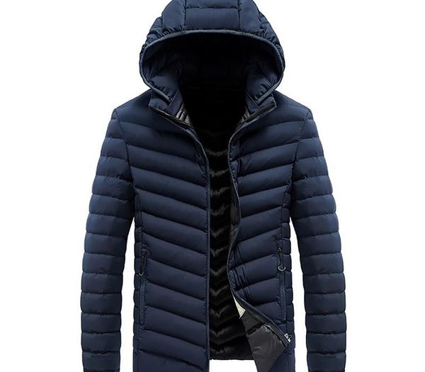 

adisputent solid men's parkas hooded jacket men parka men's 2020 clothes and coats fot male cotton autumn and winter clothing, Black