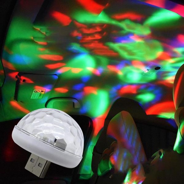 

led usb mini voice activated crystal magic ball led stage disco ball projector party lights flash dj lights