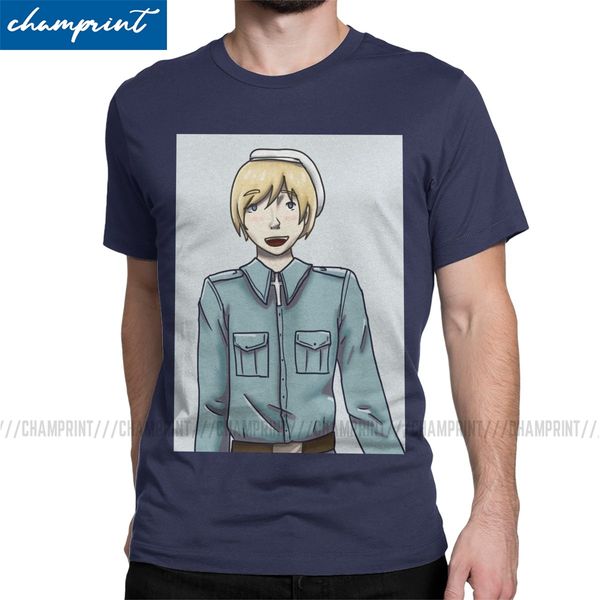

casual finland t-shirts for men round collar pure cotton t shirt axis powers hetalia anime aph world tees 4xl 5xl clothing