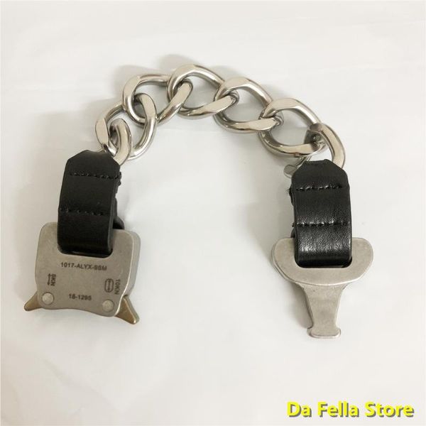 

alyx chain link bracelets 2020 men women 1017 alyx 9sm bracelet classic logo rubber connecting made in austria, Black