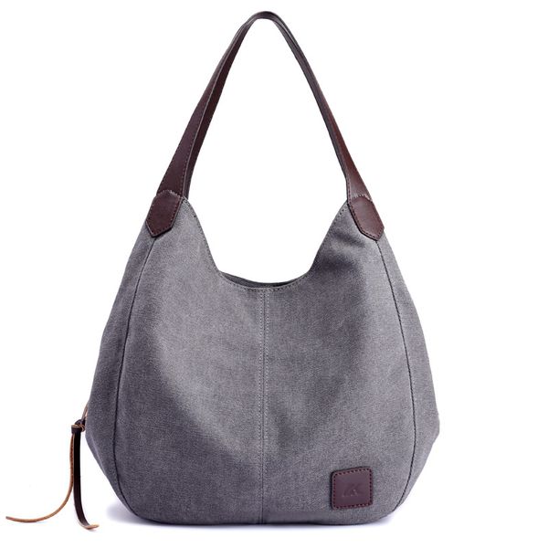 

new canvas bag women's bag fashion all-match artistic simple korean-style shoulder multi-compartment casual big