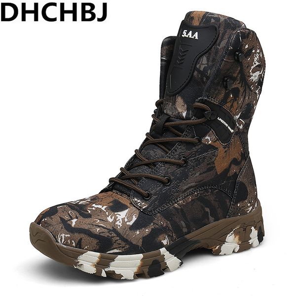 

tactical boots men army boots men's high camouflage breathable hiking shoes climbing ankle men outdoor hunting