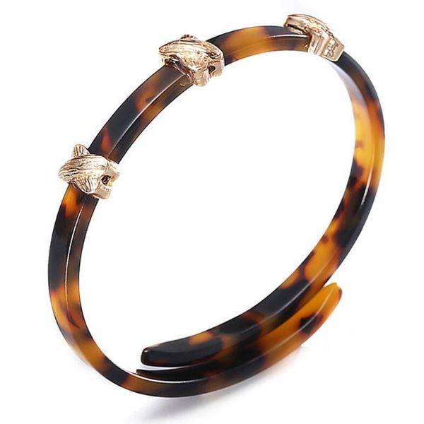 

jewelry acrylic bangles bracelets amber color bracelets resizable simple for women fashion of shipping, Black