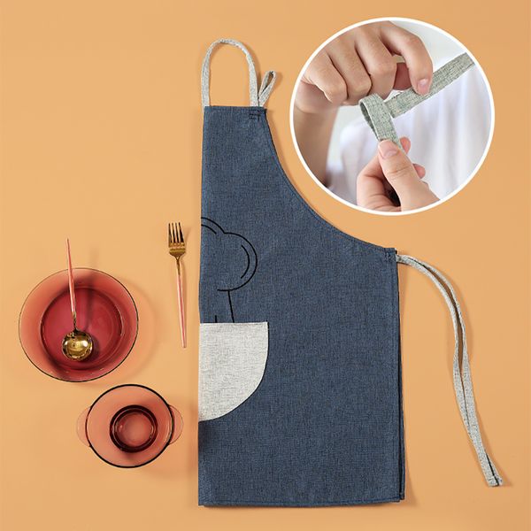 

chef bbq kitchen apron home cooking restaurant with pockets gardening oil proof