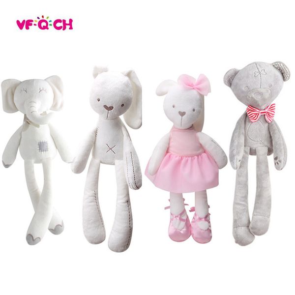 

new style plush stuffed cute appease rabbit bear animal toys infant baby comfort dolls for children kids birthday pretty gift c0924