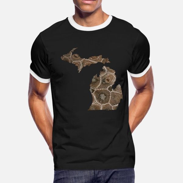 

michigan petoskey stone cute funny pure apparel t shirt men knitted tee shirt plus size 3xl homme graphic new style summer style shirt