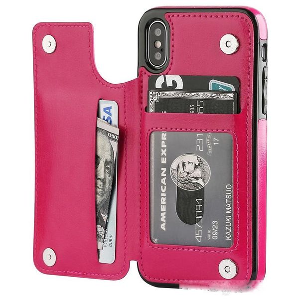 

phone case wallet case with card holder premium pu leather kickstand card slots cover for iphone xs max xr 8 7 samsung s10