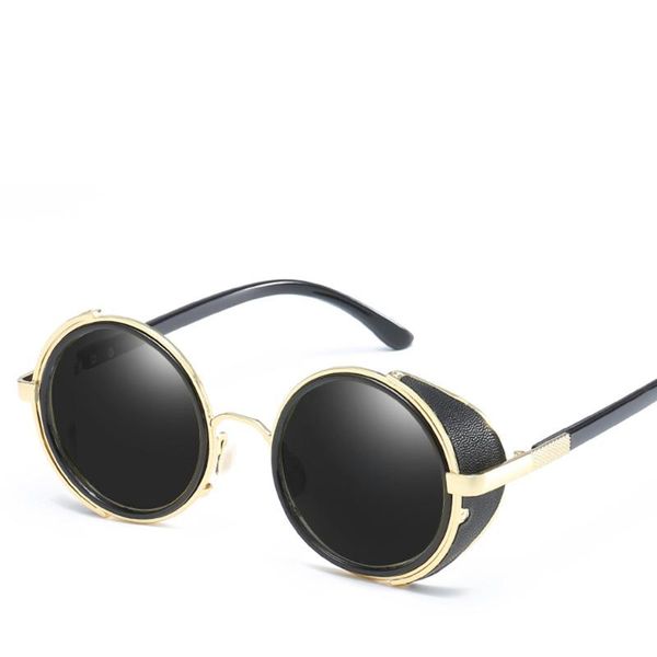 

new brand designer steampunk sunglasses men mesh metal frame beam vintage mirror pilot sun glasses windproof punk glasses red, White;black