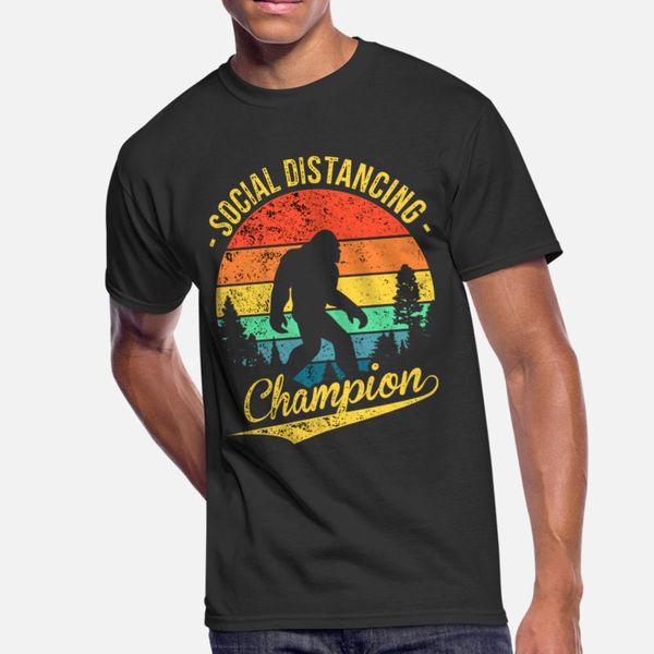 

social distancing champion t shirt men printed short sleeve crew neck standard cute building spring pictures shirt