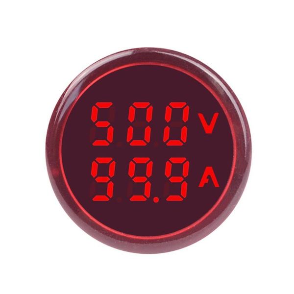 

sinotimer st16va 22mm indicator round led digital voltage current meter signal lights combo meter tester 60-500v 0-100a