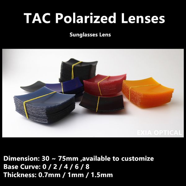 

tac polarized sunglasses lenses 10 pairs base curve 4 exia optical, Silver