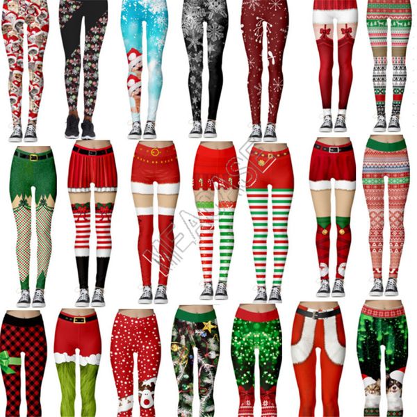 

fashion women's leggings stretch tight pants sports yoga jogging long trousers pencil pant christmas santa playsuit boutique clothing d, White