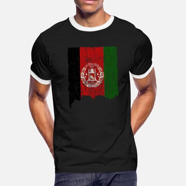 

afghanistan flag vintage used look t shirt men custom short sleeve s-xxxl kawaii loose comical spring autumn kawaii shirt