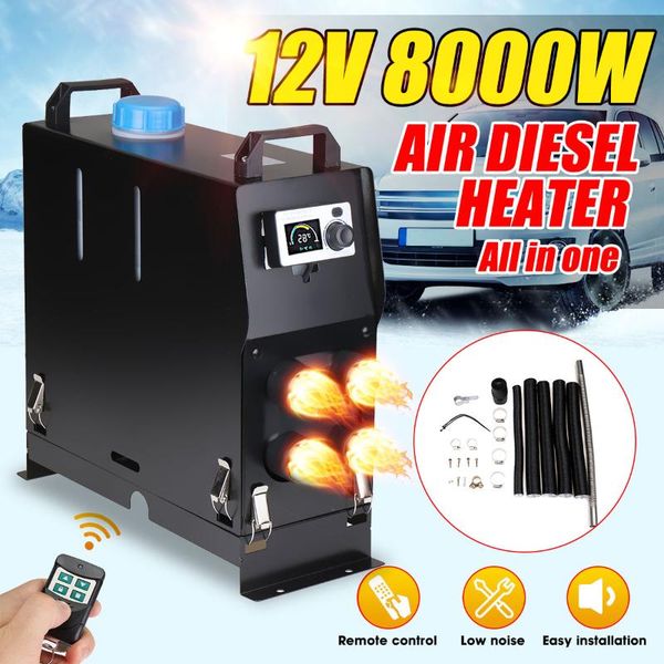 

detachable 8kw 12v portable air diesel heater all in one fuel air parking warmer + lcd switch+english remote for bus truck boat