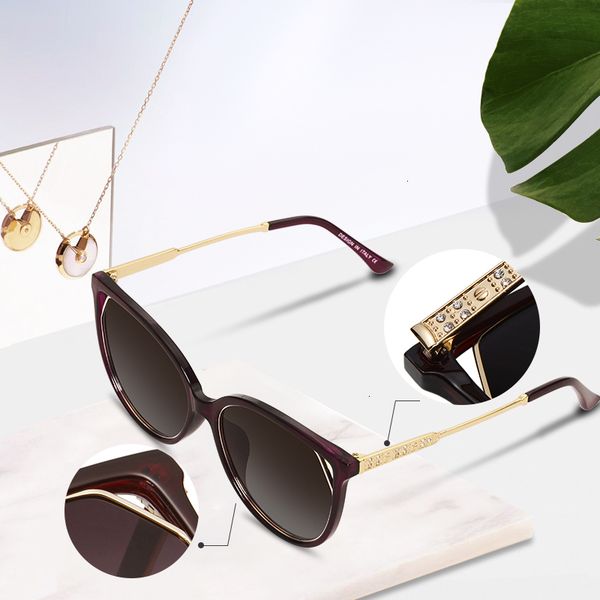 

brand design cat eye aofly sunglasses women's polarized fashion sun glasses for women rhinestone temple goggles uv400 a104 ch01, Blue