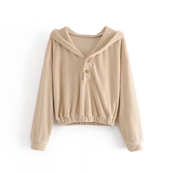

women's jacket 2020 autumn new fashion hoodie style outerwear coat size: s, Black;brown