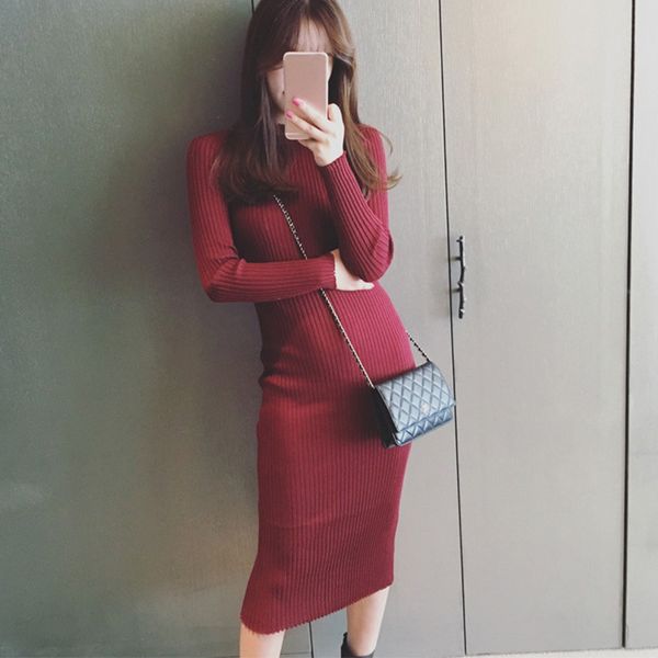 

blackday bodycon dress autumn winter knitted cotton long sleeve sweater pullovers long dress ladies bottoming vestidos drop new, Black;gray