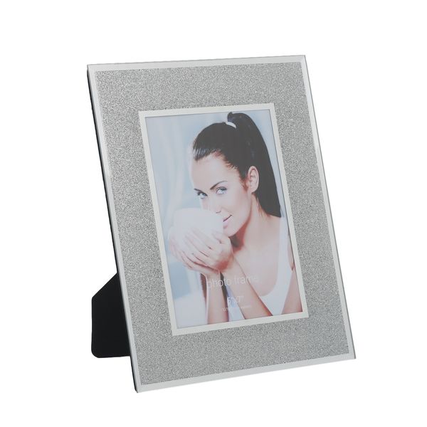 

simple color gold glitter crystal glass frame