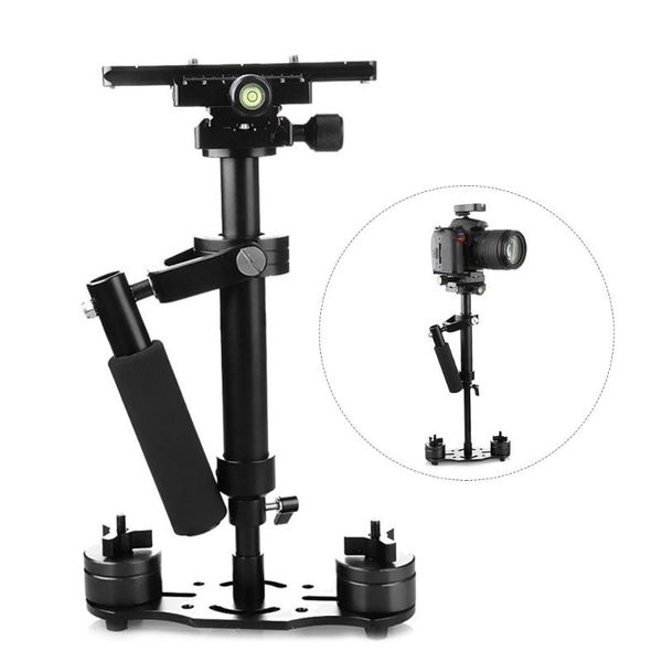 

15.7in/40cm handheld stabilizer with 1/4 3/8inch screw quick shoe plate compatible with camera aluminum alloy