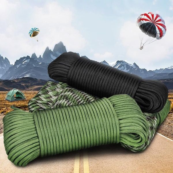 

1pc 30.5 meters durable safety seven core umbrella rope parachute rope outdoor survival rope tent fixed