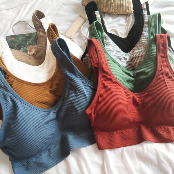 

women crop yoga yoga bra female streetwear sleeveless camis seamless sports lingerie tee bra crop top, White;black