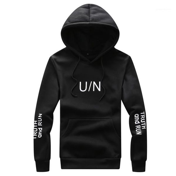

mens hoodies long sleeve hooded mens sweatshirts spring active male clothing designer letter print, Black
