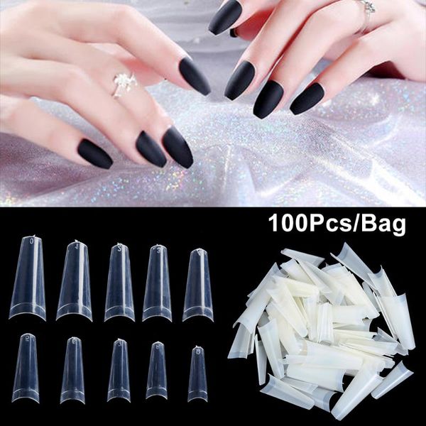 

100шт / уп акриловая ложные nail art fingernail овальный профессиональный abs полное покрытие указал fasle ногти маникюр diy инструменты, Red;gold