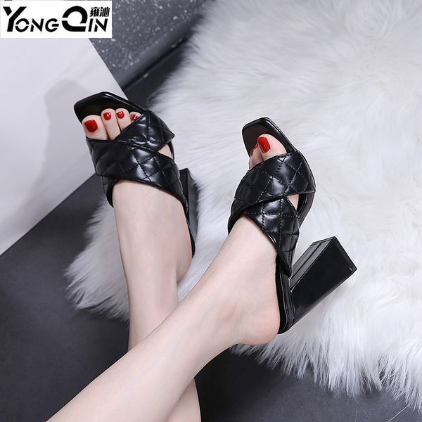 

summer roman thick high-heeled sandals women fashion pumps shoes size 35-41, Black