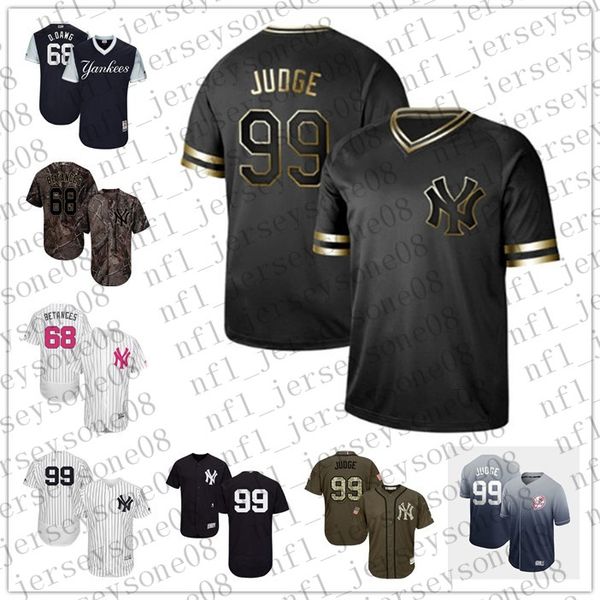 

custom mens womens youth york yankees 68 dellin betances 99 aaron judge white blue authentic weekend 2020 home jersey, Black