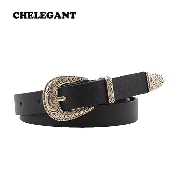 

chelegant pin buckle ladies belt retro design fine belts luxury for women pu leather decoration fashion belt, Black;brown