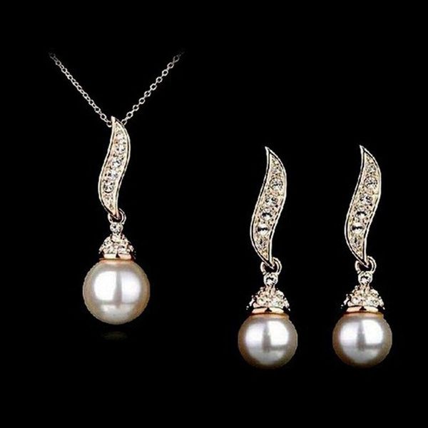 

gold bridesmaid set leaves classic fashion earrings silver necklace set drop sets jewelry crystal jewelry pearl footballshoe uyyyj