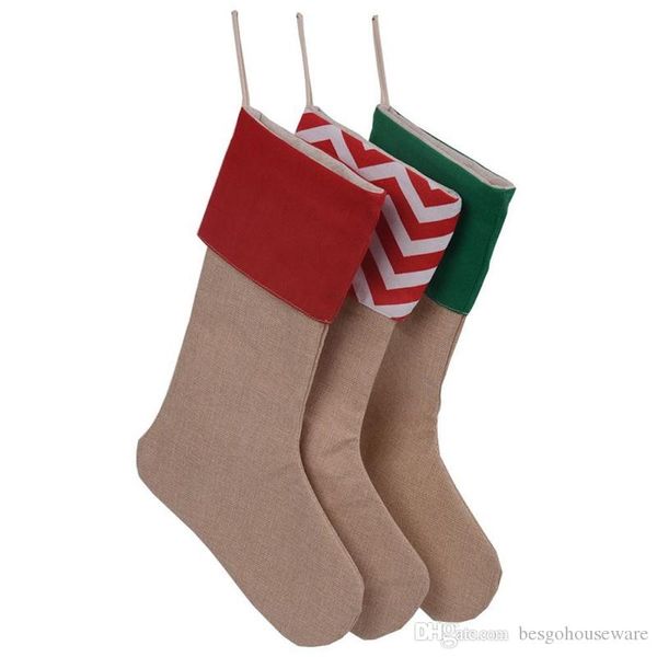 

christmas stockings tree ornaments stocking kids santa claus gift candy storage sock xmas children decorations bh0197 tqq