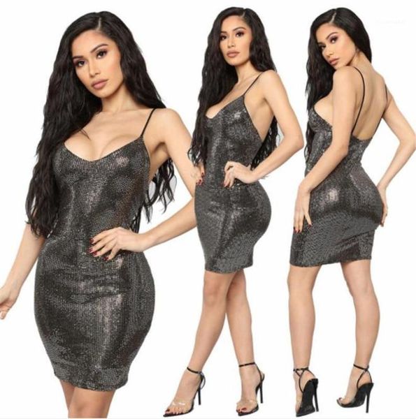 

laides платье sexy club женской одежды тонких черные блестки конструктора женщин платье спагетти ремень рукава, Black;gray