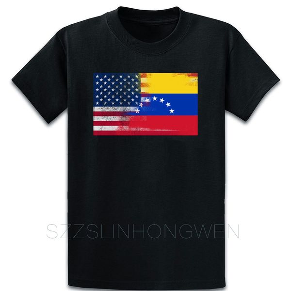 

venezuelan american half venezuela half america t shirt short sleeve designing summer style breathable plus size 5xl shirt