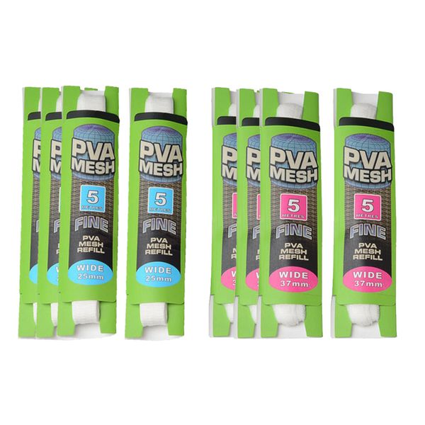 

8pcs pva carp fishing mesh bait net universal refill stocking bait bags 5m